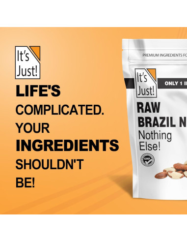 Nueces de Brasil Crudas Es Solo 0.91kg Sin Sal Veganas