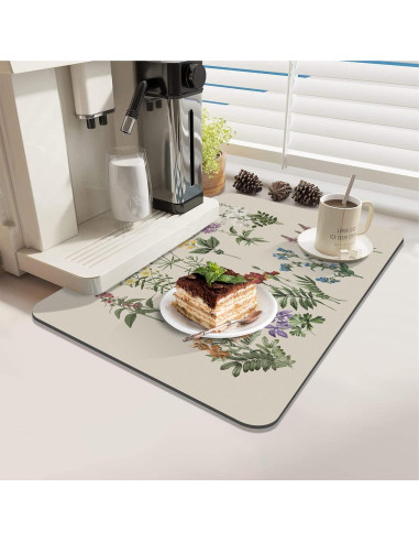 Alfombrilla para Secar Platos LOKHOM 30.48x50.8cm Floral Vintage