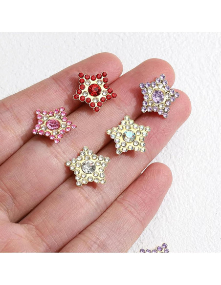 200 Botones de Estrás Estrella Qusmeiyici 15.5mm Multicolor 200 Botones de Estrás Estrella Qusmeiyici 15.5mm Multicolor