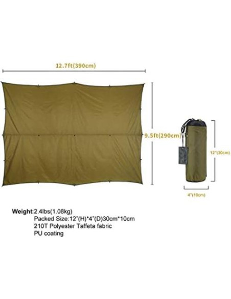 Lona de Camping OneTigris Bulwark 100% Impermeable 3 Personas Lona de Camping OneTigris Bulwark 100% Impermeable 3 Personas