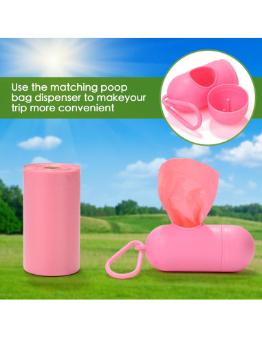 Bolsas para Excremento de Perro WDFAACK Rosa 300 Unidades