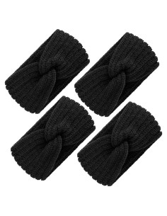 Diademas de Punto Grueso TecUnite 4 Piezas para Invierno