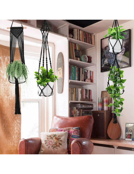 Colgadores de Plantas de Macramé SFENNGPET - Paquete de 6 Colgadores de Plantas de Macramé SFENNGPET - Paquete de 6