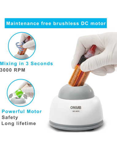 Mezclador Vortex Mini ONiLAB 12W 3000 rpm para Laboratorio