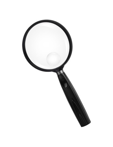 Lupa de Mano Feosky 10X 30X Lente Acrílica 75mm Negra