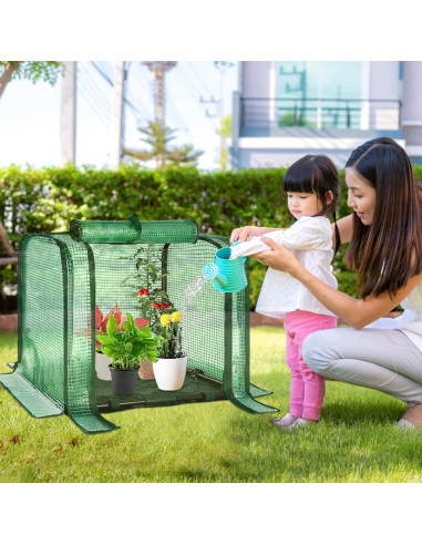 Invernadero Mini Portátil U'Artlines 58x33x43 cm con Alfombra Impermeable
