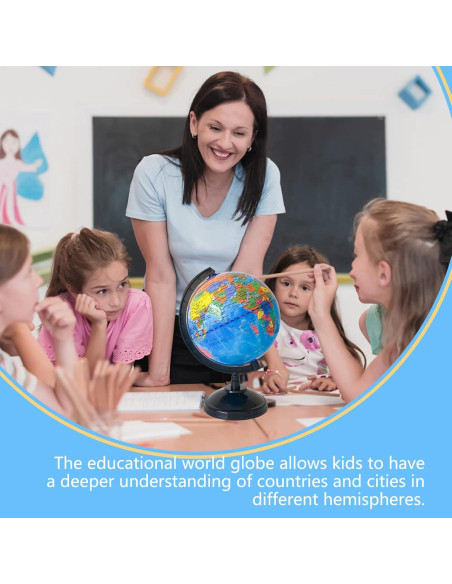 Globo Terráqueo Educativo 15 cm Rrshnsgv con Soporte Globo Terráqueo Educativo 15 cm Rrshnsgv con Soporte