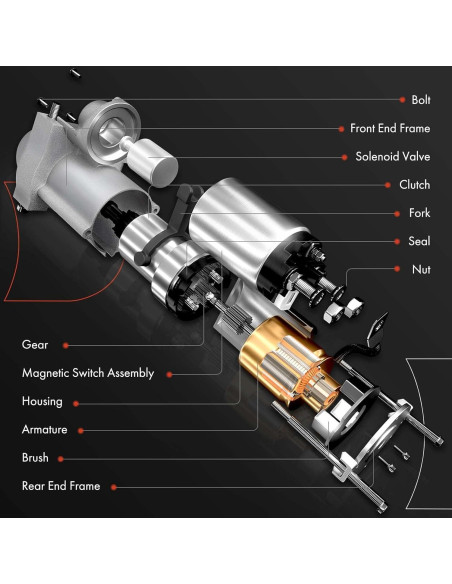 Motor de Arranque A-Premium 12V 1.6KW para Toyota y Lexus Motor de Arranque A-Premium 12V 1.6KW para Toyota y Lexus