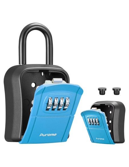 Caja de Seguridad para Llaves Puroma, Cerradura de Código, Azul Caja de Seguridad para Llaves Puroma, Cerradura de Código, Azul