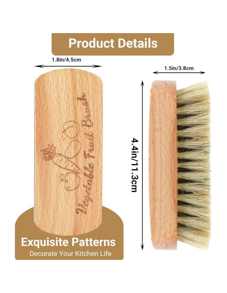 Cepillo de Verduras SEPGLITTER de Madera - 2 Unidades Cepillo de Verduras SEPGLITTER de Madera - 2 Unidades