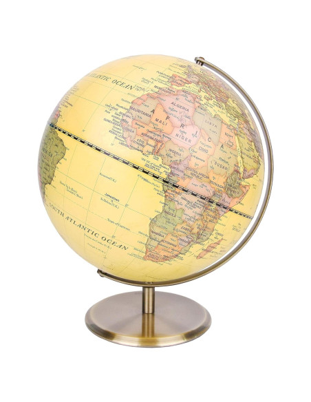 Globo Terráqueo Antiguo Exerz 30 cm con Base de Metal Bronce Globo Terráqueo Antiguo Exerz 30 cm con Base de Metal Bronce