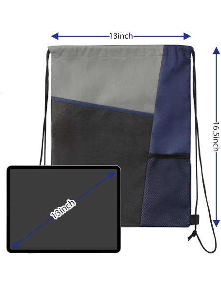Mochila de Cuerda Cirteklynx Azul Oscuro 10L con Malla Mochila de Cuerda Cirteklynx Azul Oscuro 10L con Malla