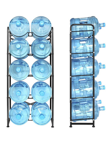 Soporte para Botellas de Agua Ationgle 19L 10 Jarras Negro