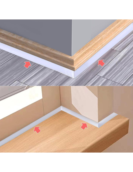 Tira de Sellado Flexible Autoadhesiva WOLAIYE 3m Blanca Tira de Sellado Flexible Autoadhesiva WOLAIYE 3m Blanca