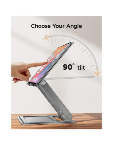 Soporte Ajustable para Laptop LORYERGO 17.3" Ergonómico Gris