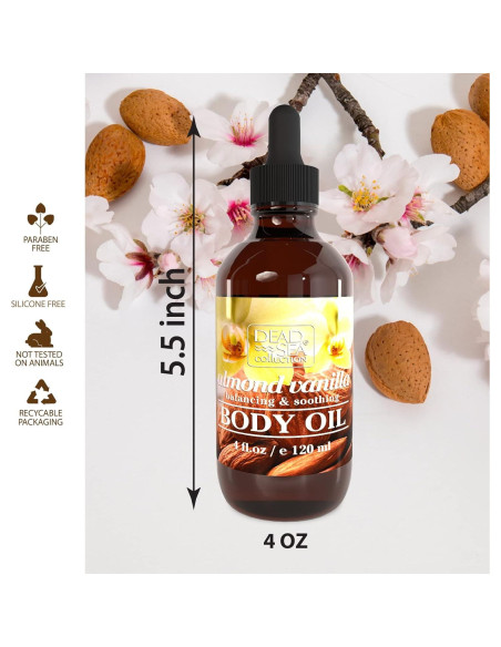 Aceite Corporal Hidratante Almendra y Vainilla 118.3 ml - Colección del Mar Muerto Aceite Corporal Hidratante Almendra y Vainilla 118.3 ml - Colección del Mar Muerto