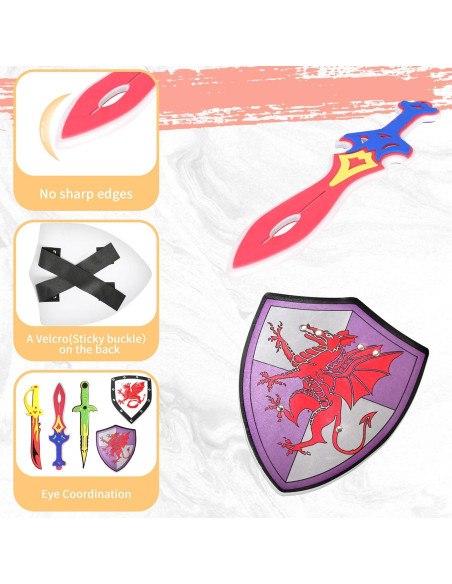 Conjunto de Espada y Escudo de Espuma WQ para Niños Conjunto de Espada y Escudo de Espuma WQ para Niños