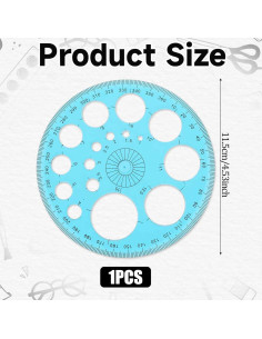 Plantilla de Círculo Plástico ZEYIYER 11.5 cm para Dibujo 2