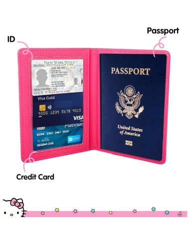 Portafolios de Pasaporte Hello Kitty Licencia Oficial Degradado