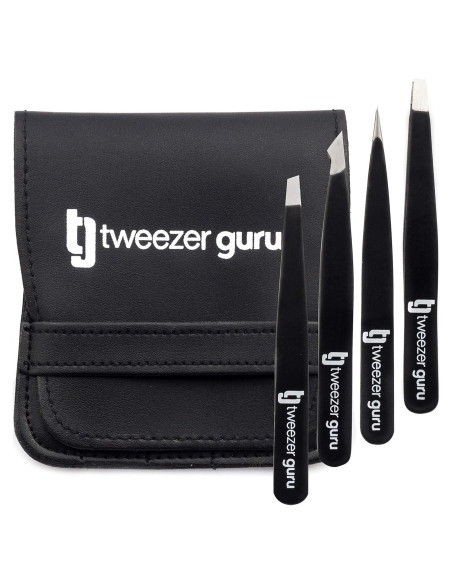 Juego de Pinzas de Precisión TWEEZER GURU - 4 Piezas de Acero Inoxidable Juego de Pinzas de Precisión TWEEZER GURU - 4 Piezas de Acero Inoxidable