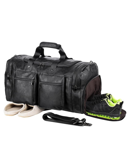 Bolsa de Viaje Duffle Seyfocnia 52L Cuero PU Compartimento Zapatos Bolsa de Viaje Duffle Seyfocnia 52L Cuero PU Compartimento Zapatos