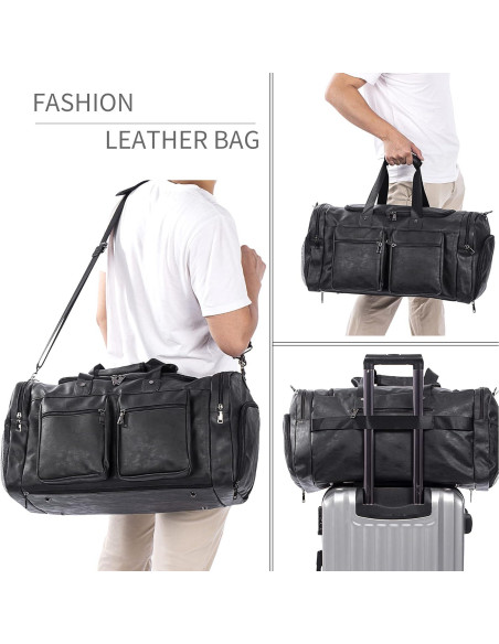 Bolsa de Viaje Duffle Seyfocnia 52L Cuero PU Compartimento Zapatos Bolsa de Viaje Duffle Seyfocnia 52L Cuero PU Compartimento Zapatos