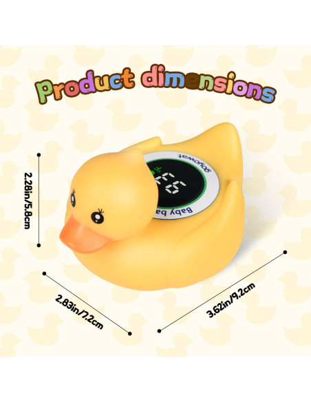 Termómetro de baño para bebés Goyowat pato flotante LED Termómetro de baño para bebés Goyowat pato flotante LED