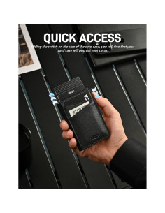 Billetera Slim de Cuero Premium Mrain con Bloqueo RFID - Negro 2