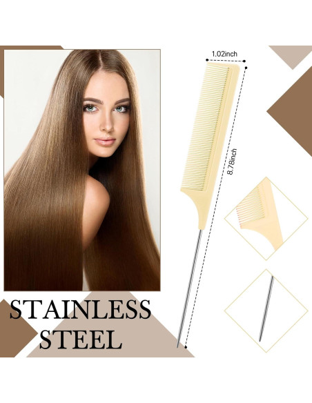 Set de Cepillos y Peines para Cabello Geiserailie 3 Pcs Beige Set de Cepillos y Peines para Cabello Geiserailie 3 Pcs Beige