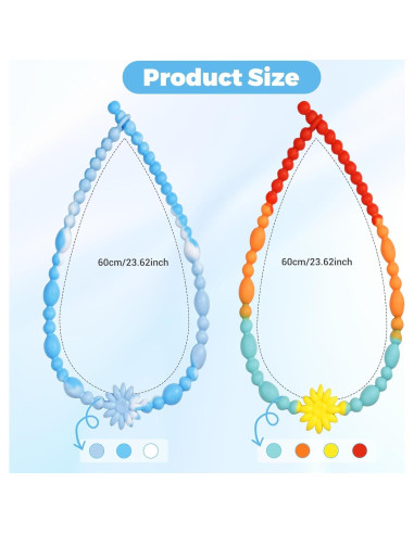 Collar Masticable Sensorial Azul - Silicona Grado Alimenticio