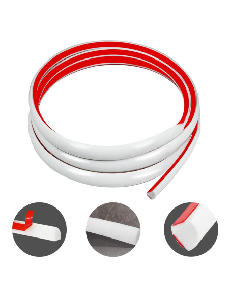 Moldura Cuarterona Flexible Bghdas 299.72 cm Goma Blanca Moldura Cuarterona Flexible Bghdas 299.72 cm Goma Blanca