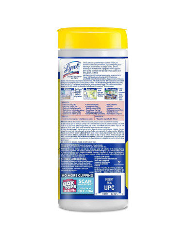 Toallitas Desinfectantes Lysol 35ct Flor de Limón y Lima