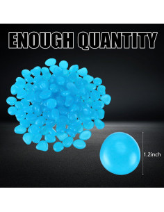 Rocas Brillantes en la Oscuridad Sasylvia 3000 Pcs 2.54 cm Azul 2