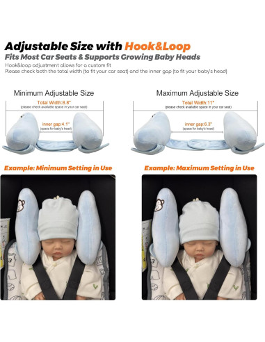 Almohada de Viaje Ajustable StoHua para Bebé - Soporte Cabeza y Cuello