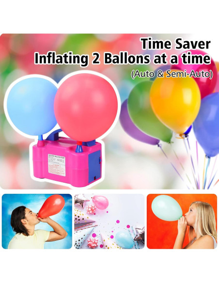 Bomba de globo eléctrica Motorenbau 600W portátil rojo Bomba de globo eléctrica Motorenbau 600W portátil rojo