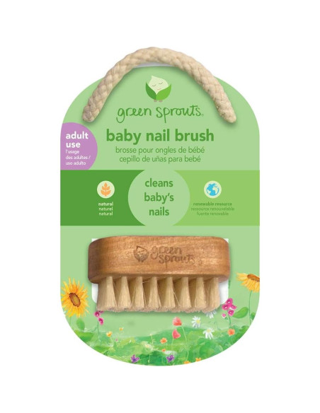 Cepillo de Uñas para Bebés Green Sprouts - Cerdas Naturales Cepillo de Uñas para Bebés Green Sprouts - Cerdas Naturales