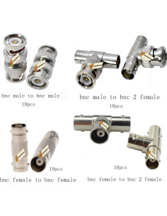 Kit de Conectores BNC 40 Piezas Lsgoodcare Macho Hembra CCTV 2