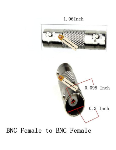 Kit de Conectores BNC 40 Piezas Lsgoodcare Macho Hembra CCTV