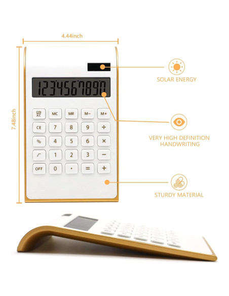 Calculadora Solar Sportsvoutdoors BH 10 Dígitos LCD Blanca Calculadora Solar Sportsvoutdoors BH 10 Dígitos LCD Blanca