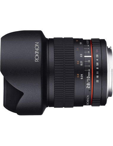 Lente Rokinon 10mm f/2.8 ED AS NCS CS para Canon EF