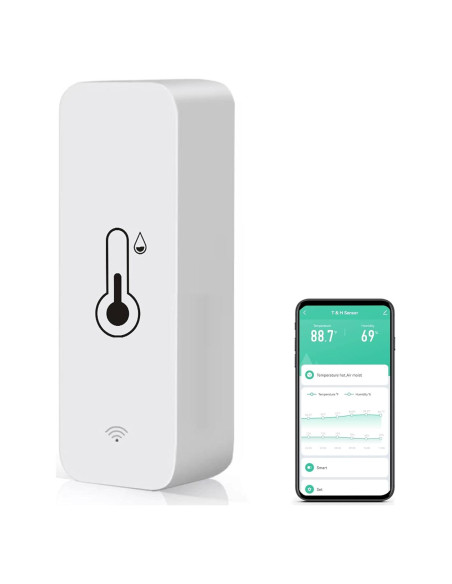 Sensor de Temperatura y Humedad WiFi Gaoducash TH01 - Monitor Inteligente Sensor de Temperatura y Humedad WiFi Gaoducash TH01 - Monitor Inteligente