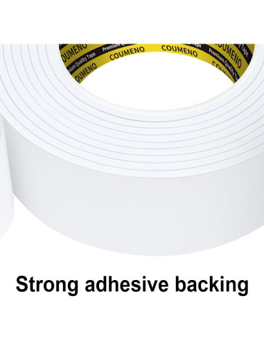 Cinta de Espuma Autoadhesiva COUMENO 2.49cm x 3m Blanca