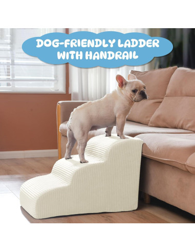 Escalera para Perros Mesa Lemon 2 Escalones Beige 30 cm