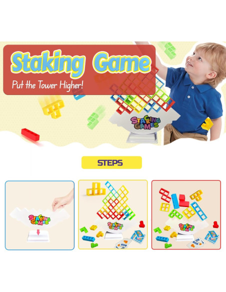 Juego de Apilamiento Tetra Tower 32 Piezas Heyilong Juego de Apilamiento Tetra Tower 32 Piezas Heyilong
