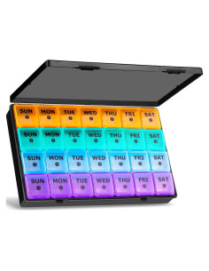 Organizador de Pastillas Mensual XL Newayflash 28 Días Negro