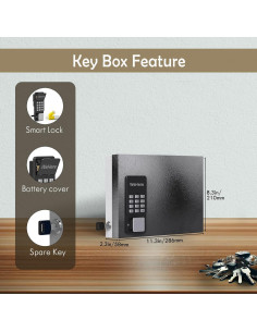 Caja de Llaves Inteligente DiDiHere 16 Llaves Montada en Pared 2