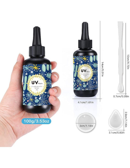 Resina UV Dura Cristalina OSBANG 100g - Curado Rápido Resina UV Dura Cristalina OSBANG 100g - Curado Rápido