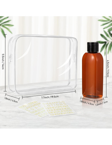 Set de 5 Botellas de Viaje CHEODIN 100ml A prueba de Fugas