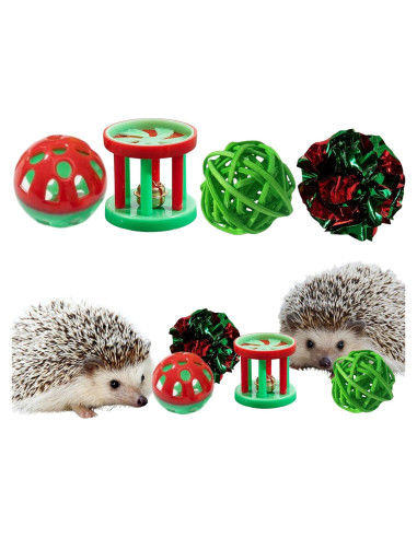 Set de Juguetes para Erizos Homedy - 4 Piezas con Bola de Campana