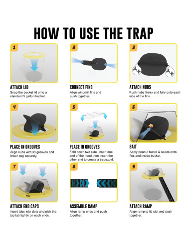 Trampa para Ratones de Cubo CONIJIWA - 2 Unidades, Transparente